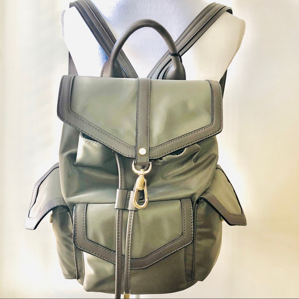 Kate Landry Scout Backpack. Grey NWT Bold Hardware